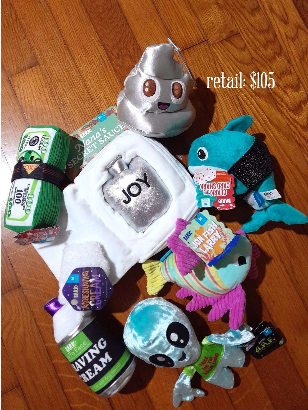 NEW Bark Dog Toy Bundle M to M-L toys 6"-8.5"